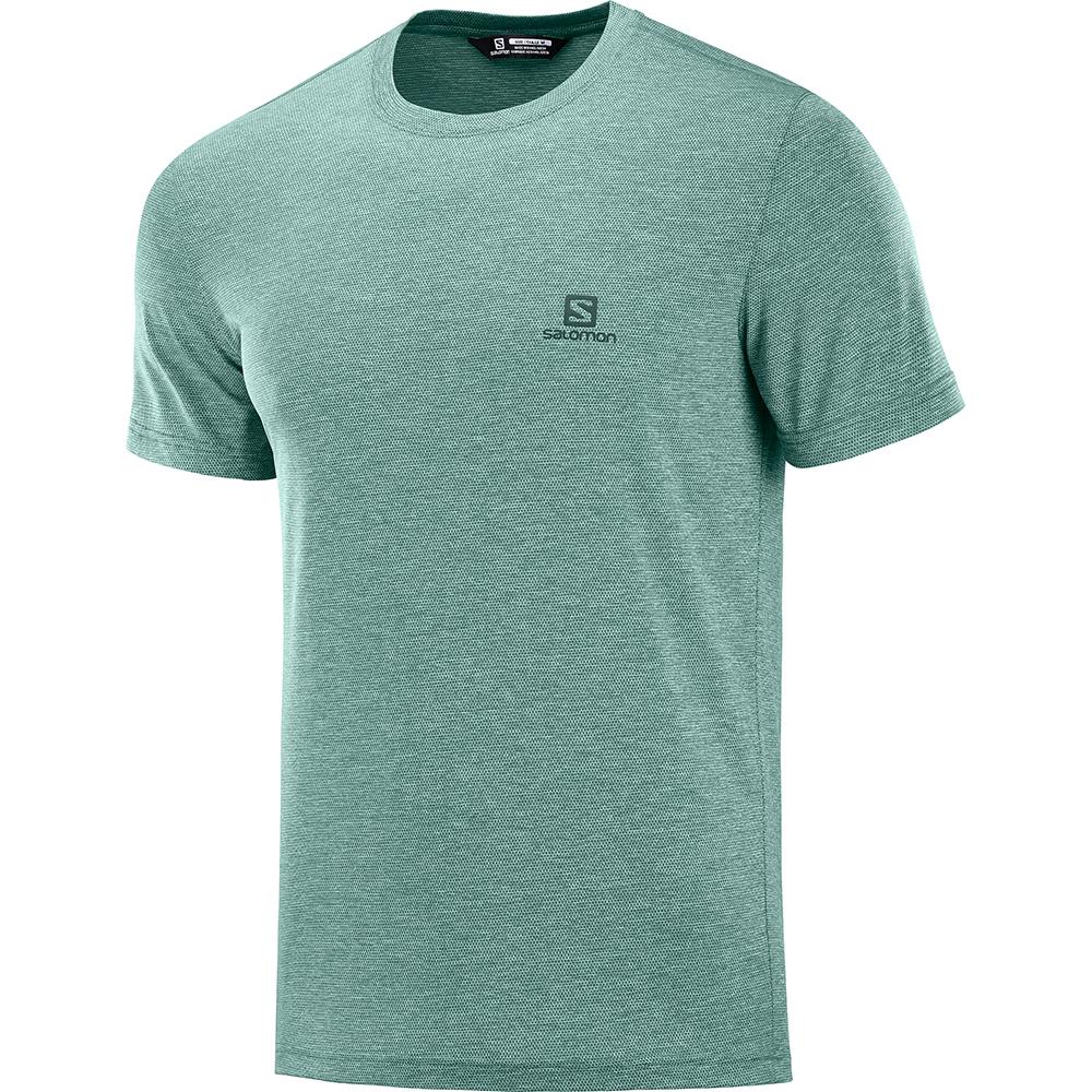 SALOMON UK EXPLORE PIQUE SS M - Mens T-shirts Green,ETCP98470